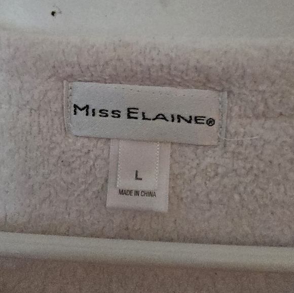 Miss Elaine Cream Zip-Up Robe - Picture 3 of 4
